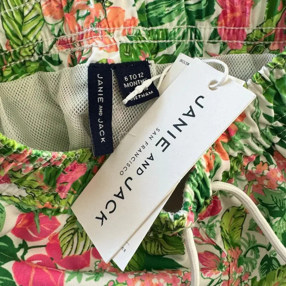 Janie and Jack Recycled Tropical Floral Swim Trunk